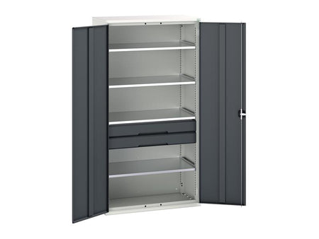 Verso Kitted Cupboard 4 Shelf + 2 Drawer 1050 x 2000mm Anthracite Grey