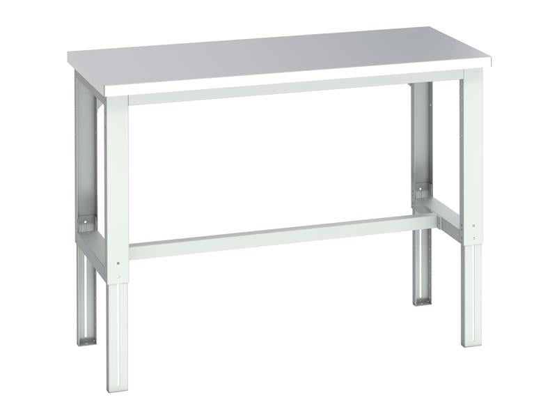 Cubio Adjustable Bench, Stainless Steel Clad Top 1500 x 750mm