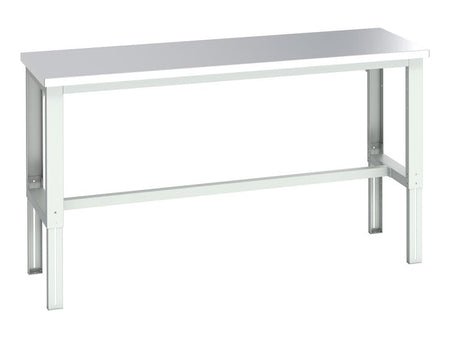 Cubio Adjustable Bench, Stainless Steel Clad Top 2000 x 750mm