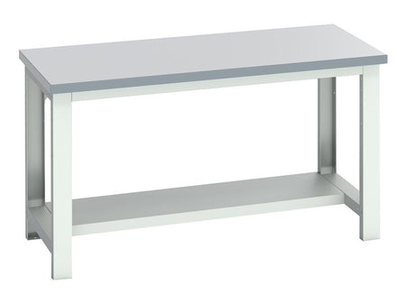 Cubio Bench with Half Shelf, Laminate Top 1500 x 750mm
