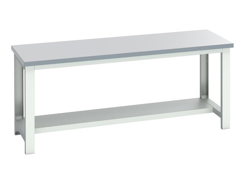 Cubio Bench with Half Shelf, ESD Laminate Clad Top 2000 x 750mm