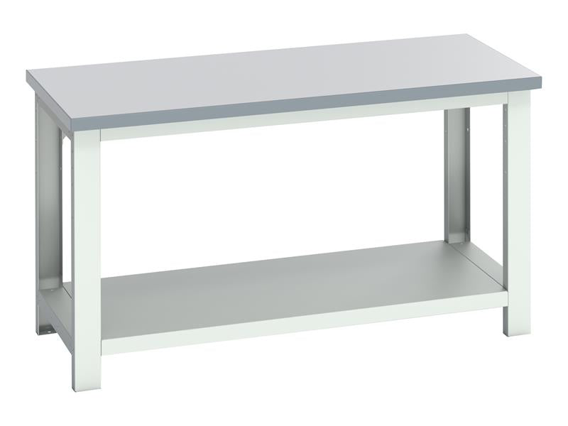 Cubio Bench with Shelf, Laminate Top 1500 x 750mm