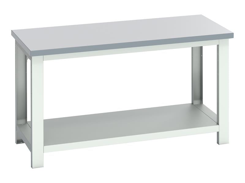 Cubio Bench with Shelf, ESD Laminate Top 1500 x 750mm