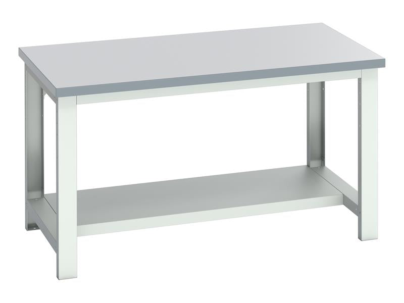 Cubio Bench with Half Shelf, ESD Laminate Top 1500 x 900mm