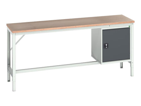 Verso Bench with Cupboard, mpx Top 2000 x 600mm