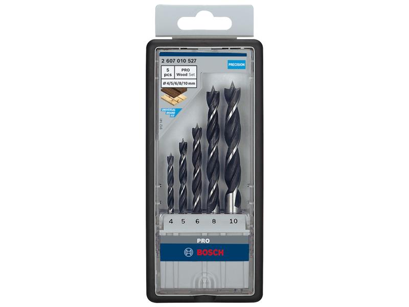 PRO Wood Brad Point Drill Bit Set, 5 Piece