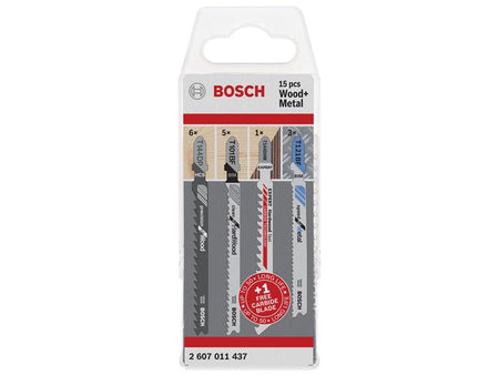 Wood and Metal Jigsaw Blade Set, 15 Piece