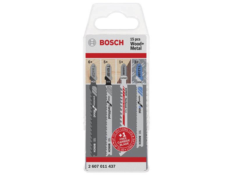 Wood and Metal Jigsaw Blade Set, 15 Piece