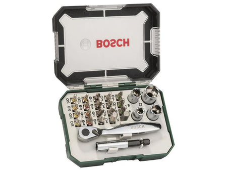 Screwdriver Bit and Ratchet Set, 26 Piece
