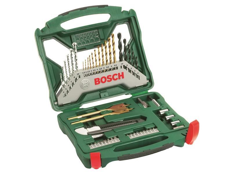 X-Line Titanium Drill and Screwdriver Bit Set, 50 Piece