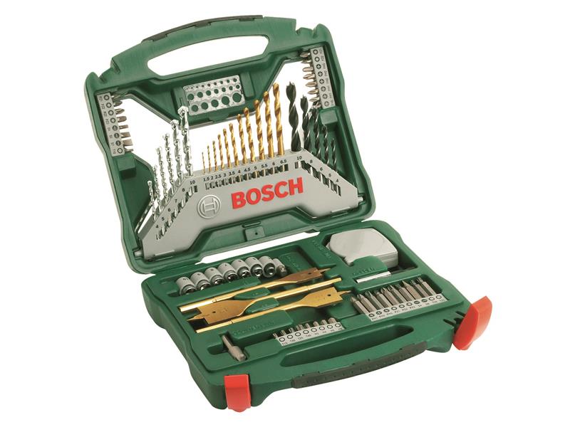 X-Line Titanium Drill and Screwdriver Bit Set, 70 Piece
