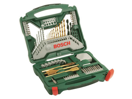 X-Line Titanium Drill and Screwdriver Bit Set, 70 Piece