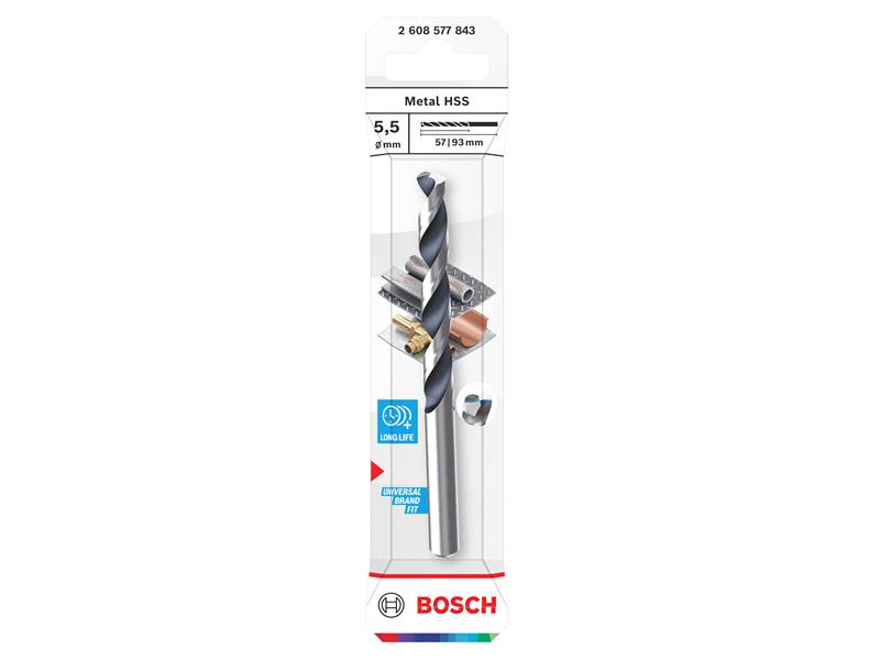Metal HSS Twist Drill Bit 5.5 x 57 x 93mm