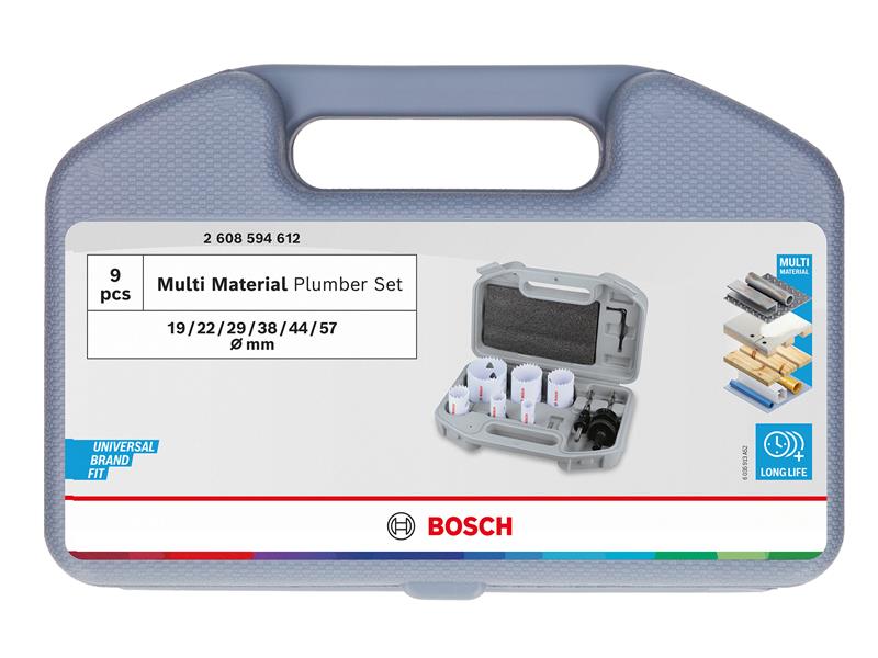 Multi Material Hole Saw Plumbers Set, 9 Piece