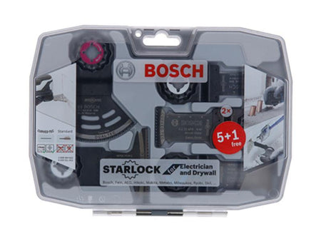 Starlock Electrician and Drywall Set for Multi-Tools, 6 Piece