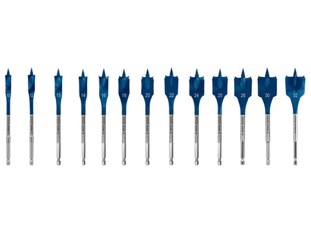 EXPERT Self Cut Speed Spade Drill Bit Set, 13 Piece