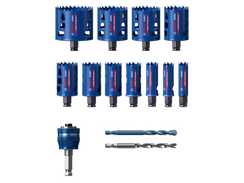 EXPERT Multi Material PC Plus Hole Saw Set, 14 Piece