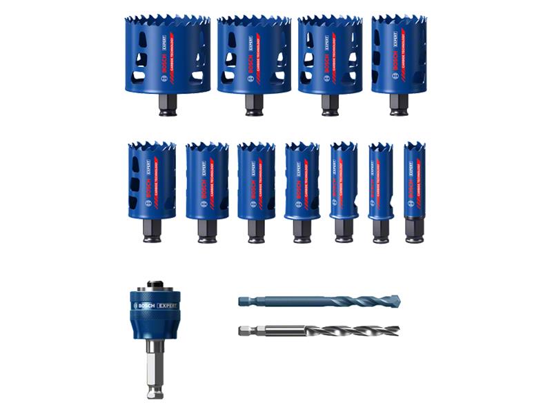 EXPERT Multi Material PC Plus Hole Saw Set, 14 Piece