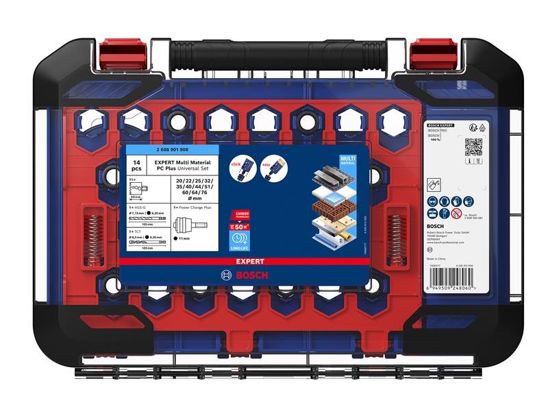 EXPERT Multi Material PC Plus Hole Saw Set, 14 Piece