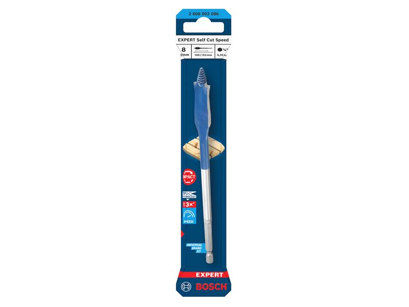 EXPERT Self Cut Speed Spade Drill Bit 8 x 100 x 152mm