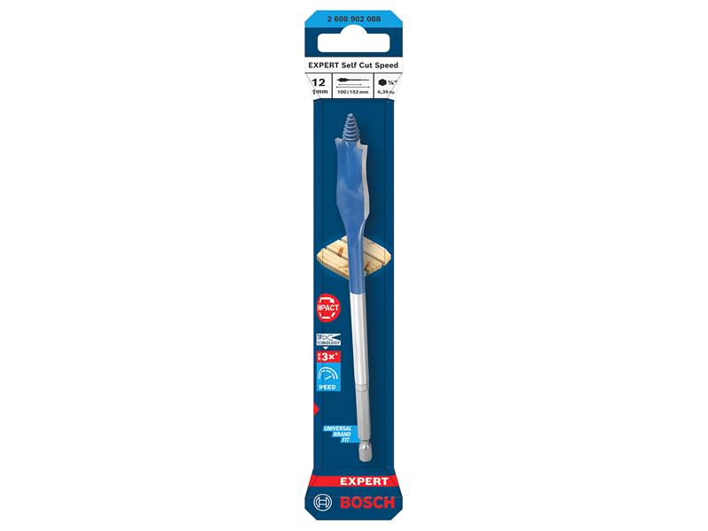 EXPERT Self Cut Speed Spade Drill Bit 12 x 100 x 152mm