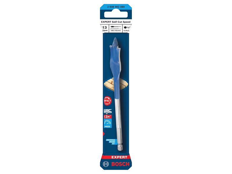 EXPERT Self Cut Speed Spade Drill Bit 13 x 100 x 152mm