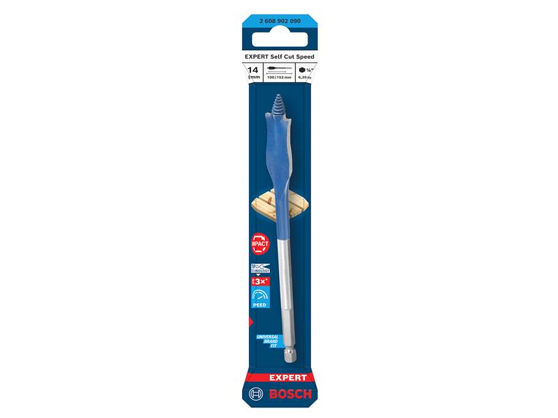 EXPERT Self Cut Speed Spade Drill Bit 14 x 100 x 152mm