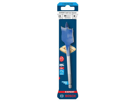 EXPERT Self Cut Speed Spade Drill Bit 26 x 100 x 152mm