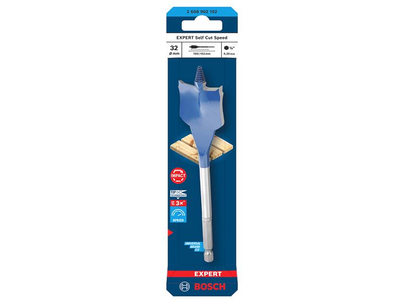 EXPERT Self Cut Speed Spade Drill Bit 32 x 100 x 152mm