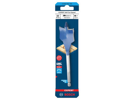 EXPERT Self Cut Speed Spade Drill Bit 32 x 100 x 152mm