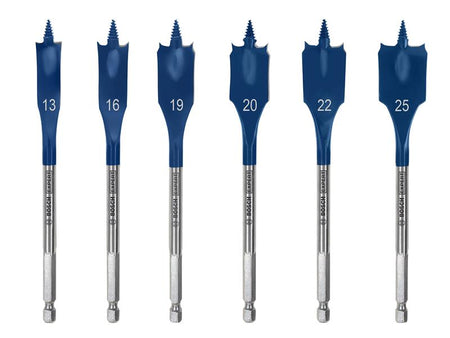 EXPERT Self Cut Speed Spade Drill Bit Set, 6 Piece