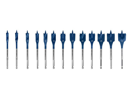 EXPERT Self Cut Speed Spade Drill Bit Set, 13 Piece