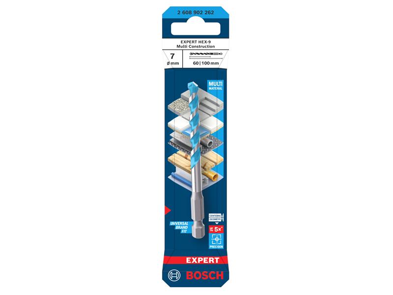 EXPERT HEX-9 Multi Construction Drill Bit 7 x 60 x 100mm