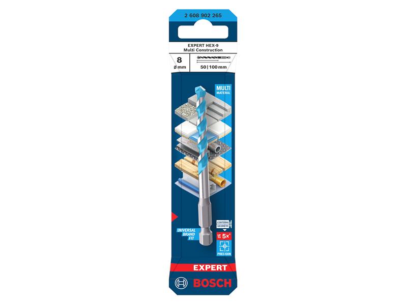 EXPERT HEX-9 Multi Construction Drill Bit 8 x 50 x 100mm