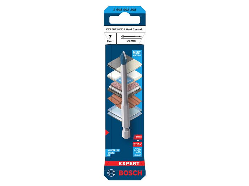 EXPERT HEX-9 Hard Ceramic Drill Bit 7 x 90mm
