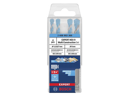 EXPERT HEX-9 Multi Construction Drill Bit Set, 4 Piece