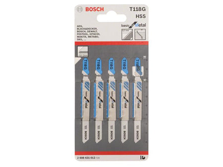 T 118 G Basic for Metal Jigsaw Blade 92mm Pack of 5