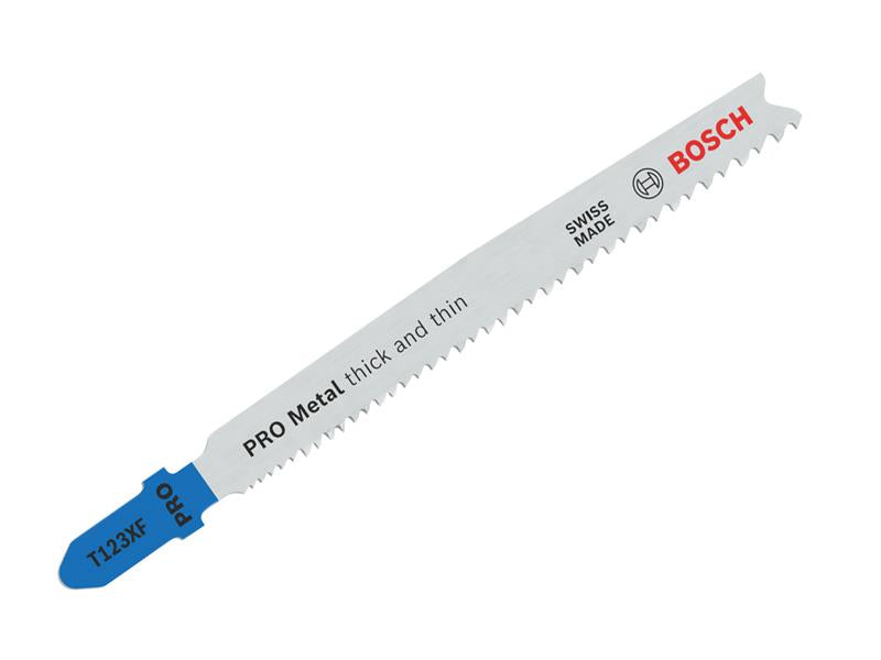 PRO Metal thick and thin T123XF Jigsaw Blade 100mm Pack of 5