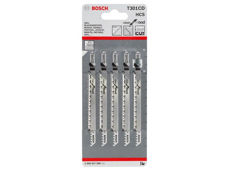 T 301 CD Clean for Wood Jigsaw Blade 100mm Pack of 5