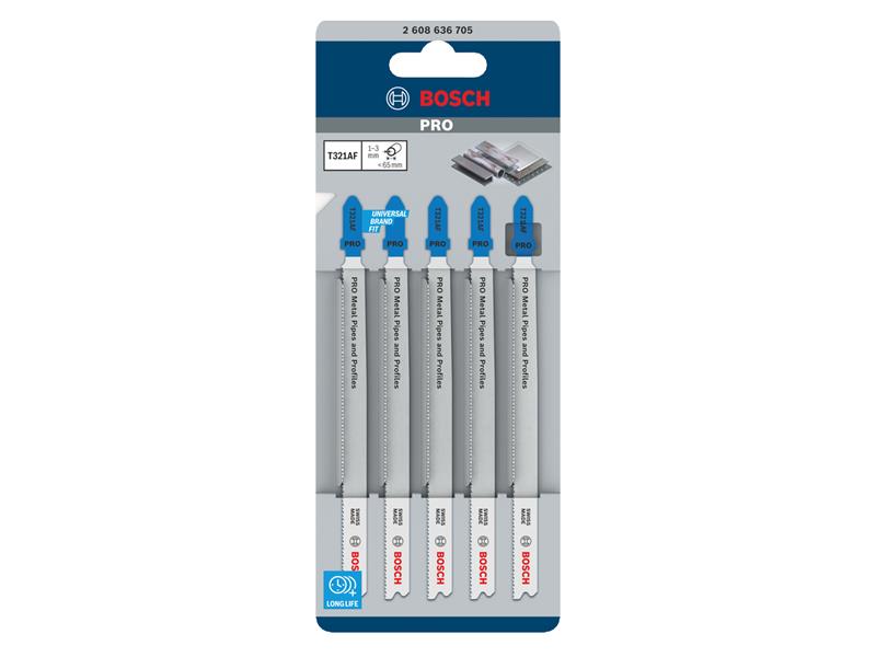 PRO Metal Pipes and Profiles T321AF Jigsaw Blade 132mm Pack of 5