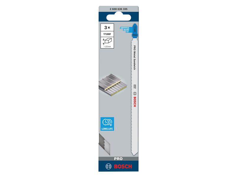 PRO Metal Sandwich T718BF Jigsaw Blade 180mm Pack of 3