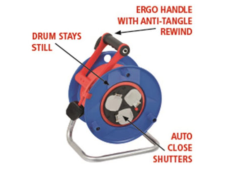 Garant Bretec® Cable Reel 240V 13A 3-Socket 25m