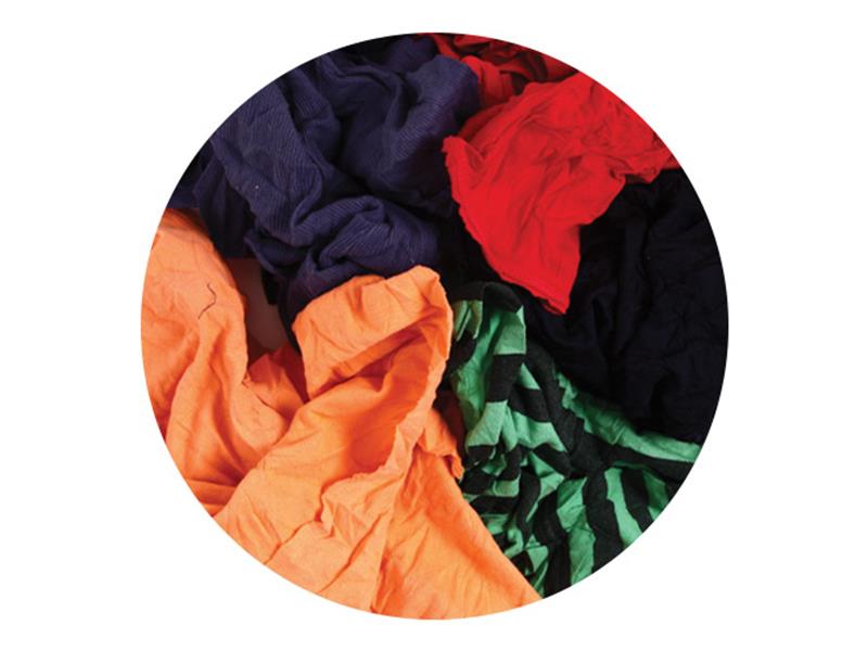 Coloured Cotton T-Shirt Wipers 10kg