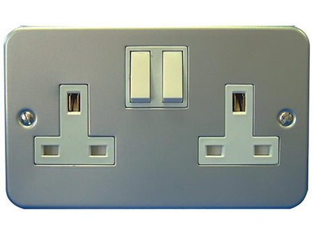 Metal-Clad Switched Socket 2 Gang 13A 4439NB
