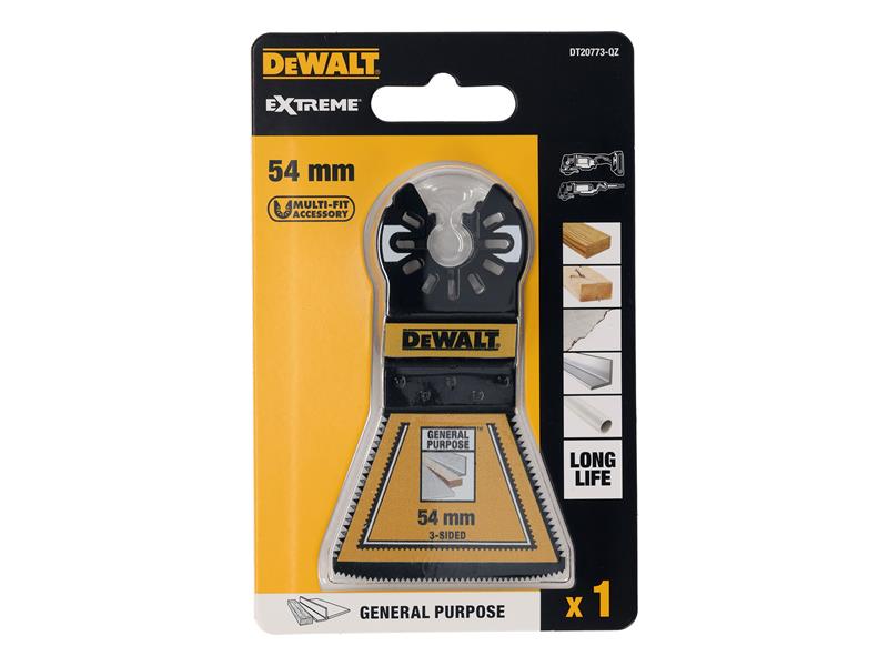 DT20773 Bi-metal 3-Sided Cutting Multitool Blade 54mm