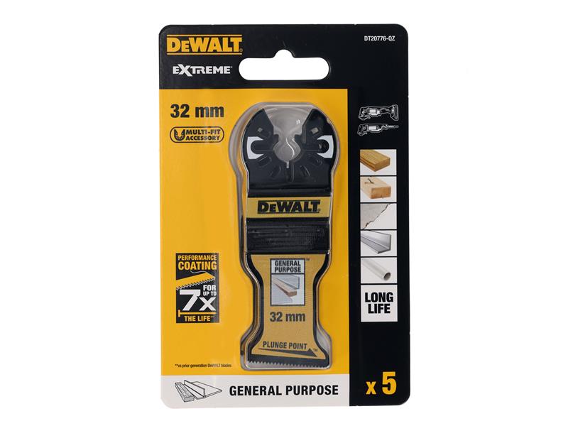 DT20776 Bi-Metal Plunge Point Multitool Blade 32mm (5 Pack)