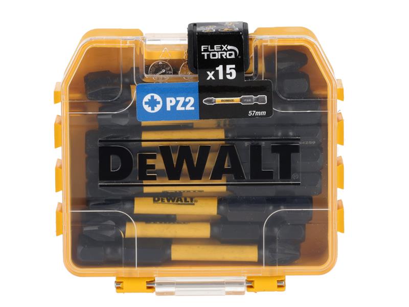 DT70914T FlexTORQ Bits PZ2 x 57mm (Tic Tac of 15)