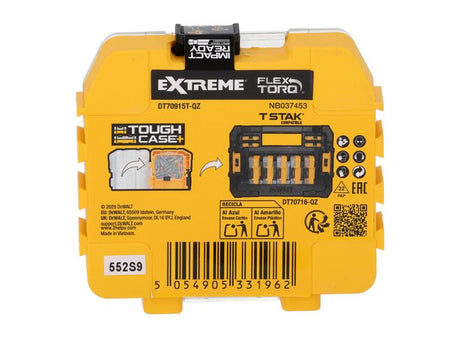DT70915T FlexTORQ Bits T20 x 57mm (Tic Tac of 15)