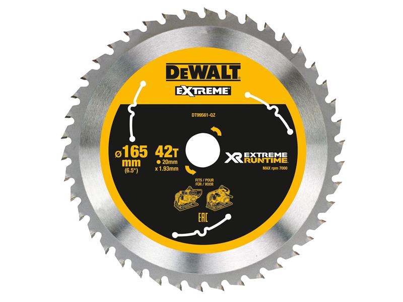 XR FlexVolt  Plunge Saw Blade 165 x 20mm x 42T