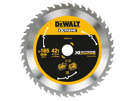 XR FlexVolt  Plunge Saw Blade 165 x 20mm x 42T